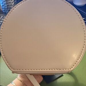 House of Harlow 1960 Woven Beige and White Cylinder Bag